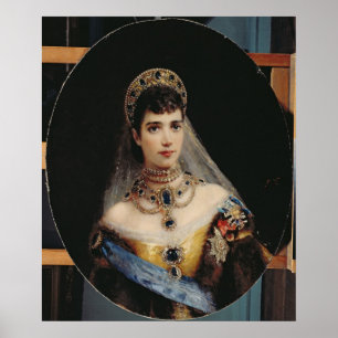 Portret van Empress Maria Fyodorovna Poster