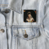 Portret van Empress Maria Fyodorovna Vierkante Button 5,1 Cm (In situ)