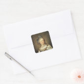 Portret van Empress Maria Fyodorovna Vierkante Sticker (Envelop)