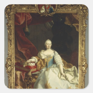Portret van Empress Maria Theresa Vierkante Sticker