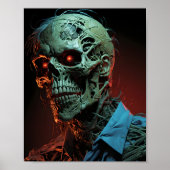 Portret van enge Halloween Zombie Poster (Voorkant)
