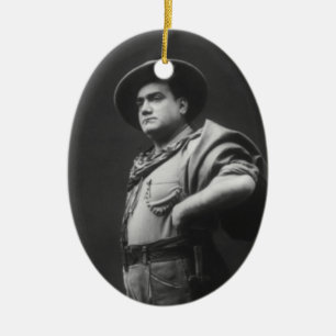 Portret van Enrico Caruso ten voeten uit Keramisch Ornament
