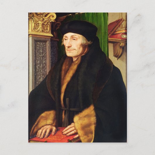 Portret van Erasmus, 1523 Briefkaart (Voorkant)