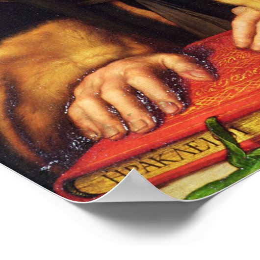 Portret van Erasmus, 1523 Poster (Hoek)