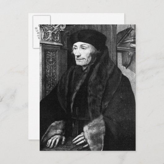 Portret van Erasmus Briefkaart (Voorkant / Achterkant)