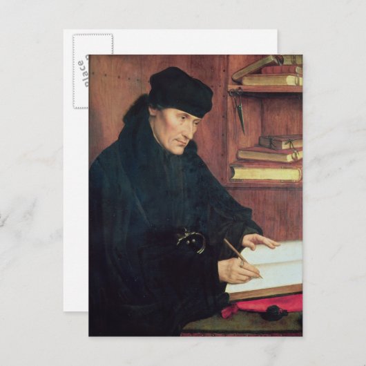 Portret van Erasmus van Rotterdam Briefkaart (Voorkant / Achterkant)