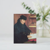 Portret van Erasmus van Rotterdam Briefkaart (Staand voorkant)