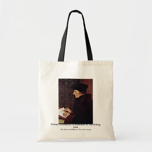 Portret van Erasmus van Rotterdam Tote Bag (Voorkant)