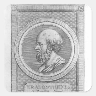 Portret van Eratosthenes Vierkante Sticker