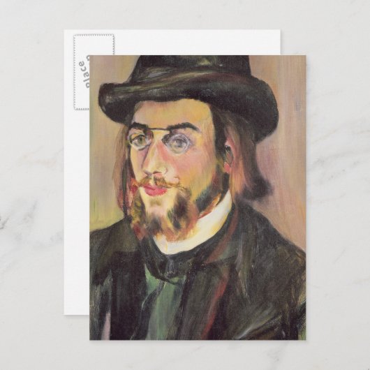 Portret van Erik Satie c.1892 Briefkaart (Voorkant / Achterkant)