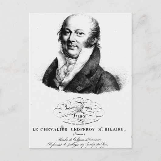 Portret van Etienne Geoffroy Saint-Hilaire Briefkaart (Voorkant)
