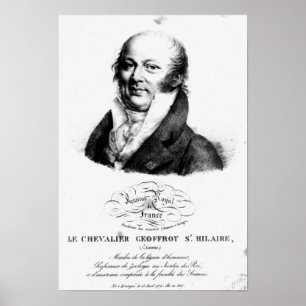 Portret van Etienne Geoffroy Saint-Hilaire Poster