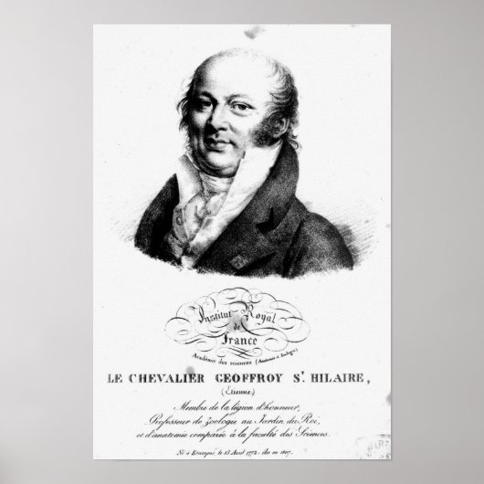 Portret van Etienne Geoffroy Saint-Hilaire Poster (Voorkant)