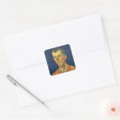 Portret van Eugene Boch door Vincent van Gogh Vierkante Sticker (Envelop)