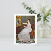 Portret van Eva Gonzales in de Studio Manet Briefkaart (Staand voorkant)