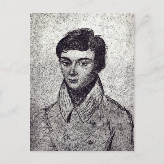Portret van Evariste Galois Briefkaart (Voorkant)