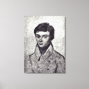 Portret van Evariste Galois Canvas Afdruk