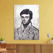 Portret van Evariste Galois Canvas Afdruk (Insitu (Woonkamer))
