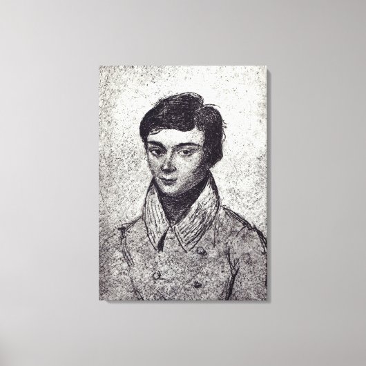 Portret van Evariste Galois Canvas Afdruk (Voorkant)