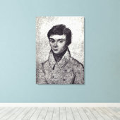 Portret van Evariste Galois Canvas Afdruk (Insitu (Houten vloer))