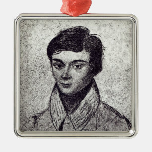 Portret van Evariste Galois Metalen Ornament