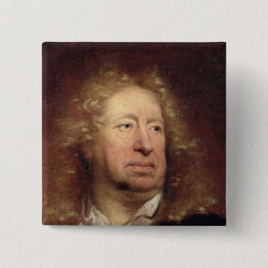 Portret van Everhard Jabach Vierkante Button 5,1 Cm (Voorkant)