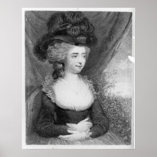 Portret van Fanny Burney pub. van Henry Poster (Voorkant)