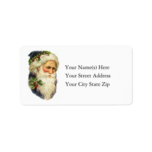 Portret van Father Christmas  adreslabel Etiket (Voorkant)