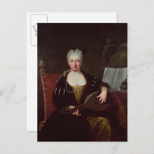 Portret van Faustina Bordoni, handelszanger Briefkaart (Voorkant / Achterkant)