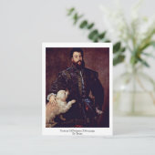 Portret van Federico Ii Gonzaga. Door Titiaan Briefkaart (Staand voorkant)
