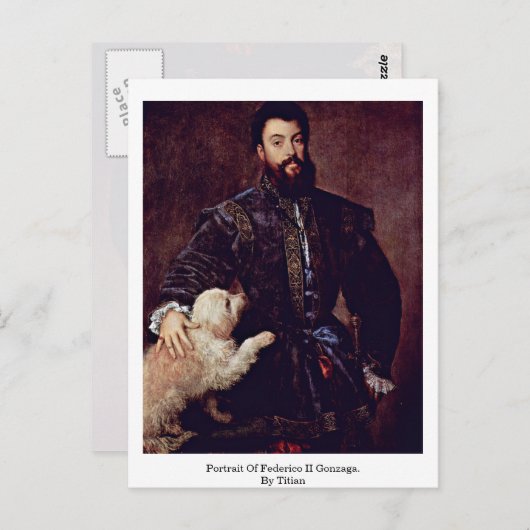 Portret van Federico Ii Gonzaga. Door Titiaan Briefkaart (Voorkant / Achterkant)