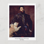 Portret van Federico Ii Gonzaga. Door Titiaan Briefkaart (Voorkant)