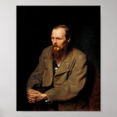 Portret van Fedor Dostoyevsky door Vasily Perov Poster (Voorkant)