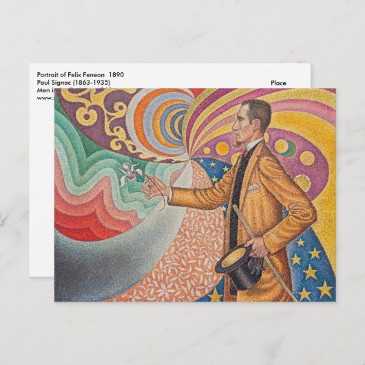 portret van Felix Feneon door Paul Signac Briefkaart (Voorkant / Achterkant)
