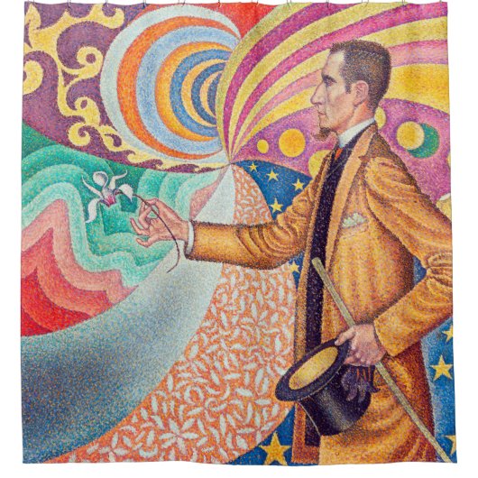 Portret van Felix Feneon, Signac Douchegordijn (Voorkant)