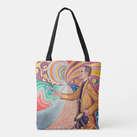 Portret van Felix Feneon, Signac Tote Bag (Achterkant)