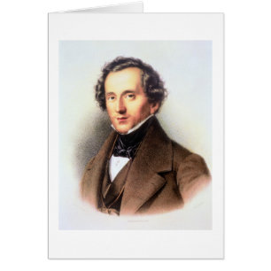 Portret van Felix Mendelssohn (1809-47) (litho)