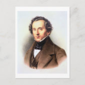 Portret van Felix Mendelssohn (1809-47) (litho) Briefkaart (Voorkant)