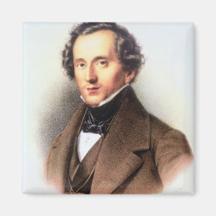 Portret van Felix Mendelssohn (1809-47) (litho) Magneet