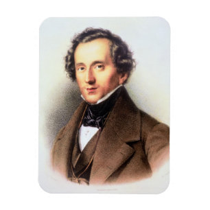 Portret van Felix Mendelssohn (1809-47) (litho) Magneet