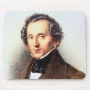 Portret van Felix Mendelssohn (1809-47) (litho) Muismat