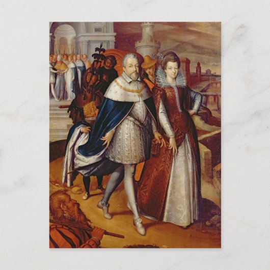 Portret van Ferdinand I en zijn nicht Briefkaart (Voorkant)