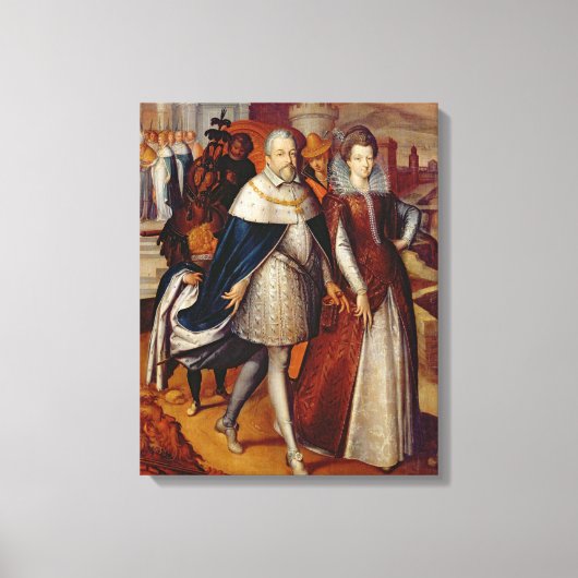 Portret van Ferdinand I en zijn nicht Canvas Afdruk (Voorkant)