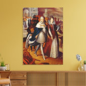 Portret van Ferdinand I en zijn nicht Canvas Afdruk (Insitu (Woonkamer))