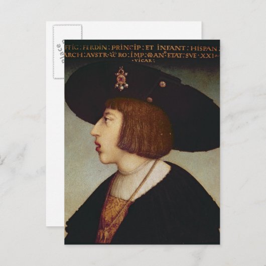 Portret van Ferdinand I, Heilige Romeinse keizer Briefkaart (Voorkant / Achterkant)