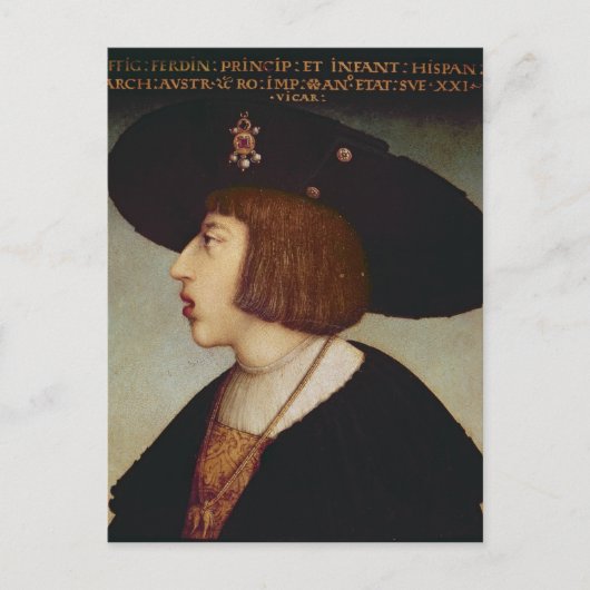 Portret van Ferdinand I, Heilige Romeinse keizer Briefkaart (Voorkant)
