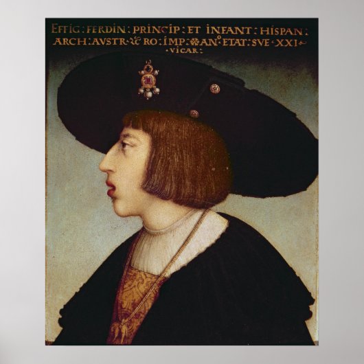 Portret van Ferdinand I, Heilige Romeinse keizer Poster (Voorkant)