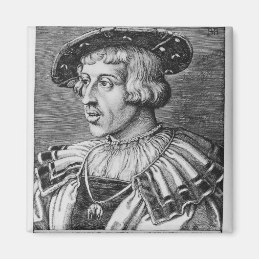 Portret van Ferdinand I van Habsburg, 1531 Magneet (Voorkant)