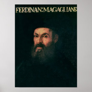 Portret van Ferdinand Magellan Poster