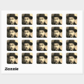 Portret van Fernando Pessoa Vierkante Sticker (Vel)